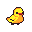 Animated pixel duck